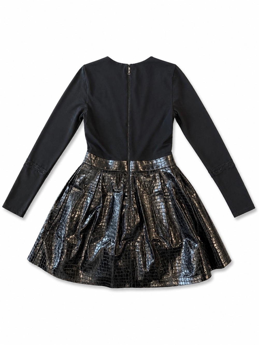 Alice+Olivia CHARA VEGAN MINI DRESS Size 2 - Picture 8 of 11